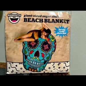 Giant sugar skull beach blanket
